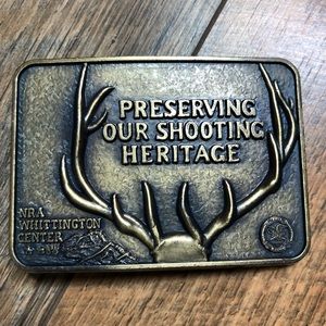 NRA Belt Buckle, Metal Belt Buckle, Hunting Belt Buckle